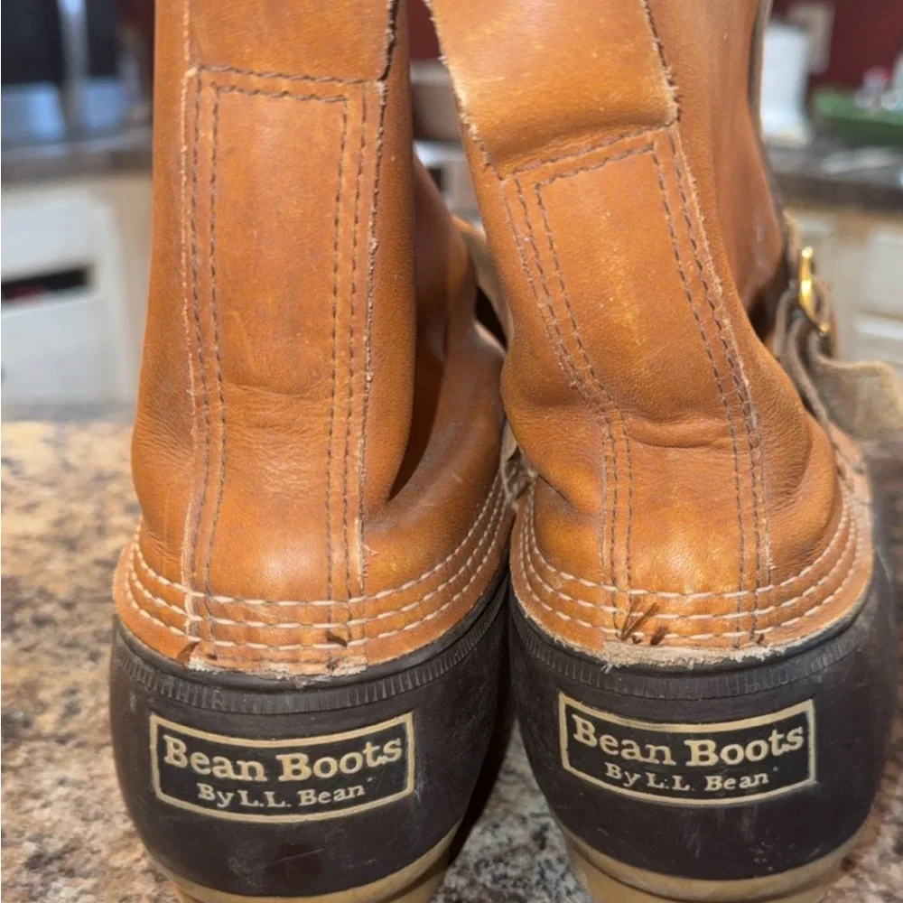 L.L. Bean Leather Bean Boots in Chestnut